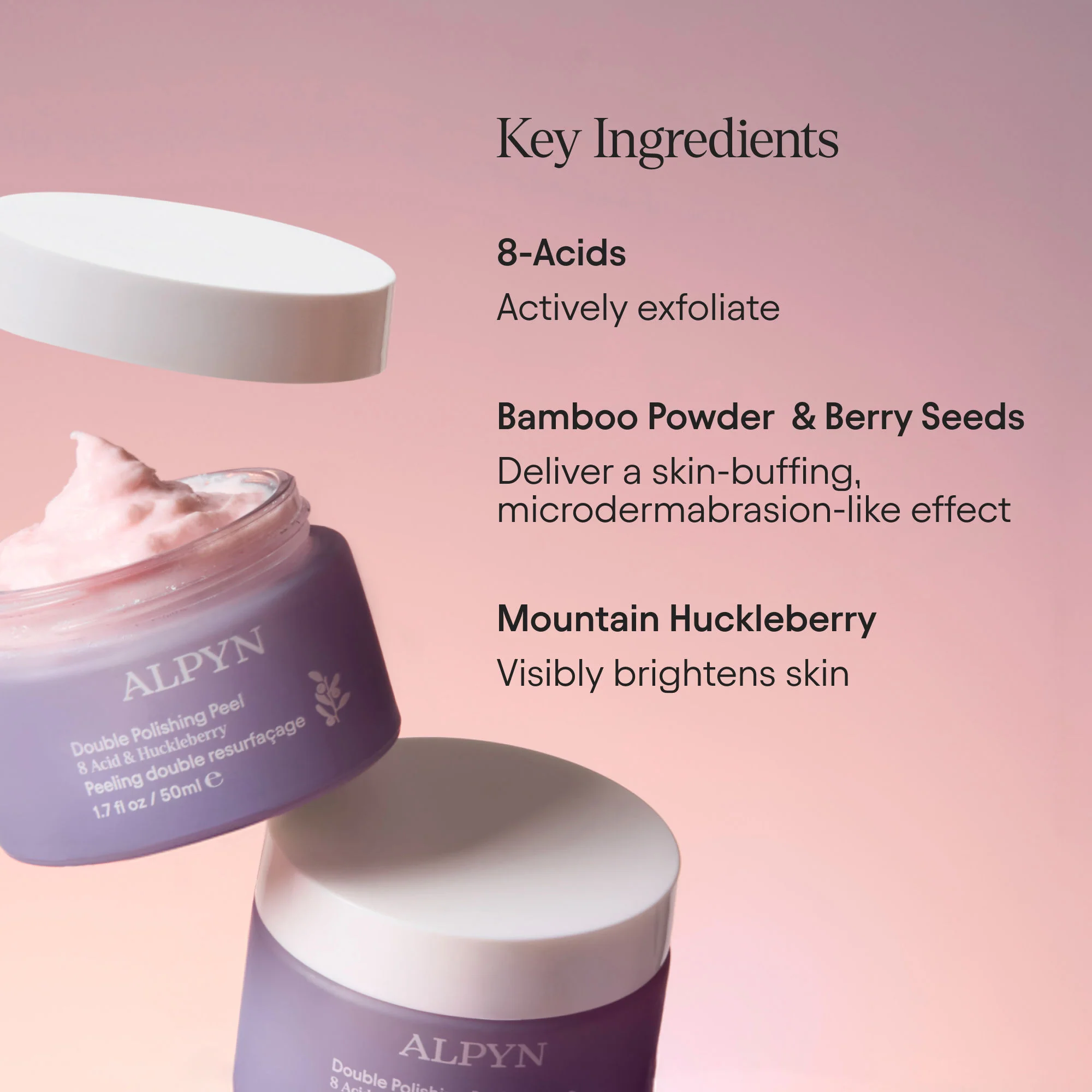 Polishing Peel and Brightening Face Mask with 8 Acids and Huckleberry - Image 6