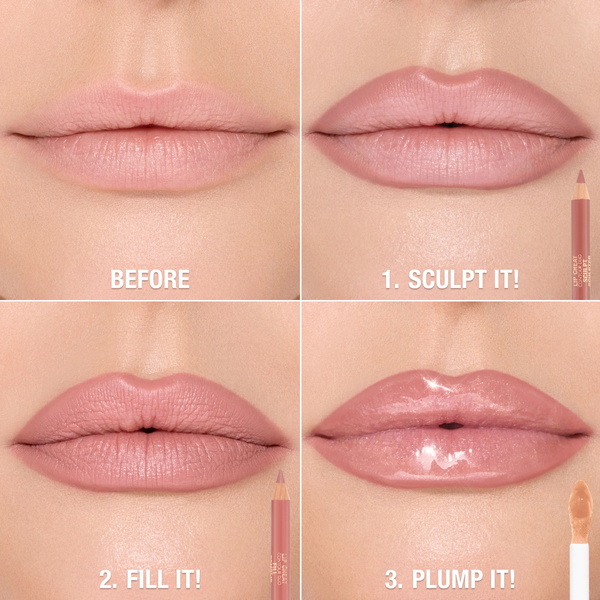 Super Nudes Lip Cheat Contour Duo Lip Liner - Image 4