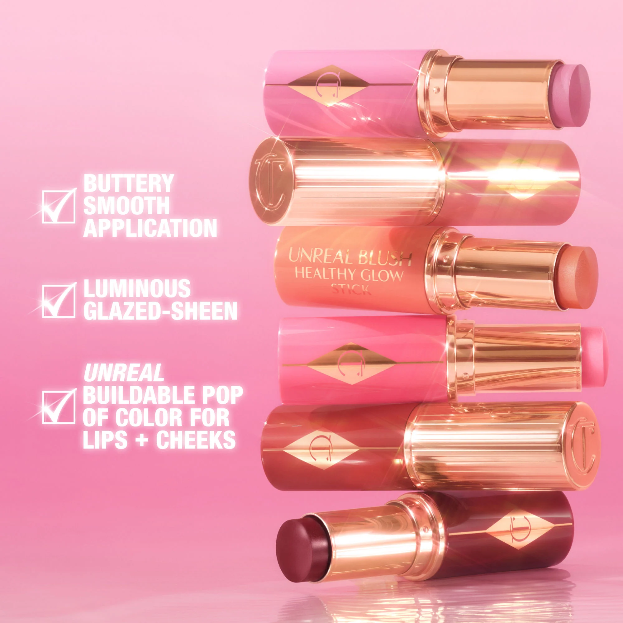 Unreal Lip + Cheek Glow Blush Stick - Image 9