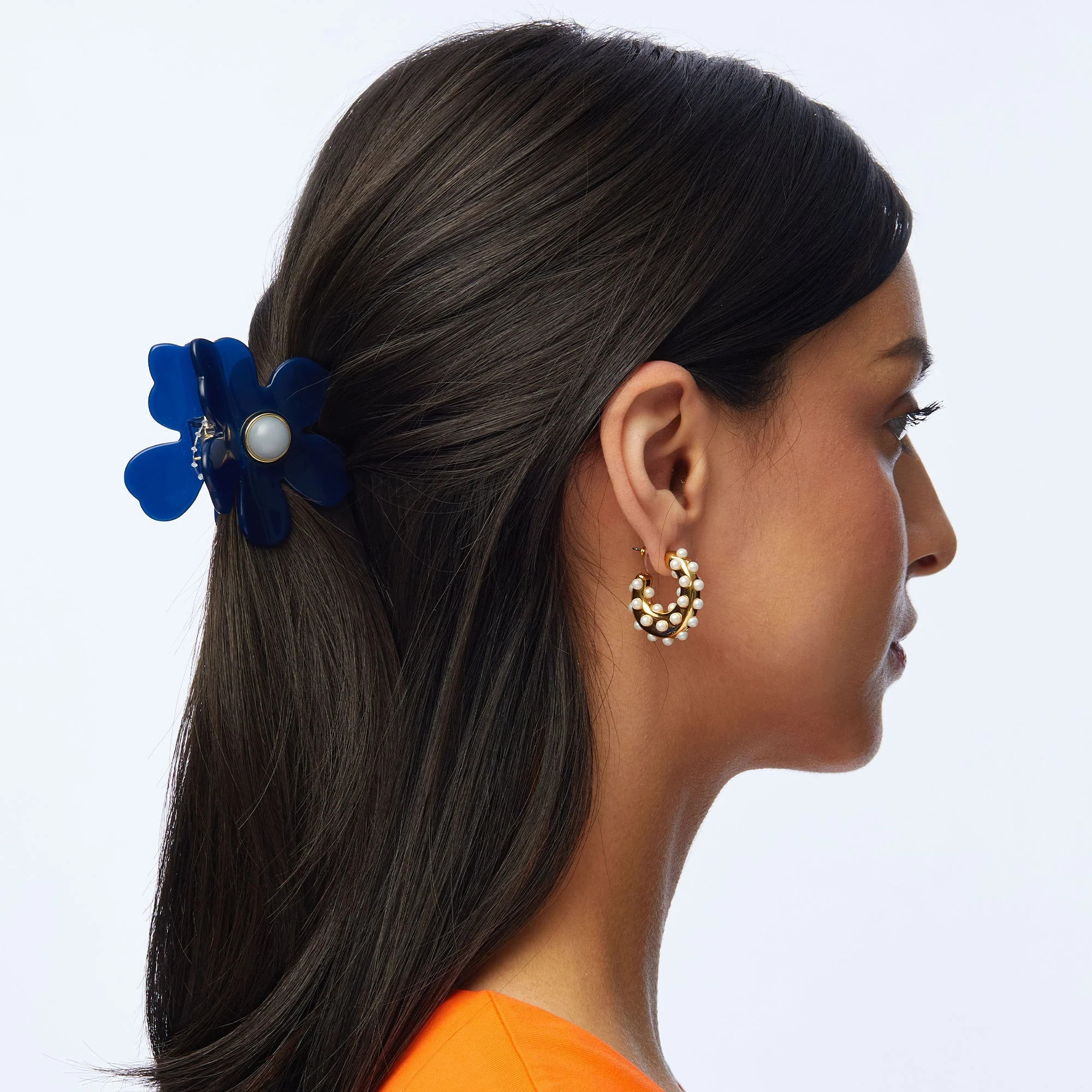 Cobalt Lily Claw Clip - Image 4