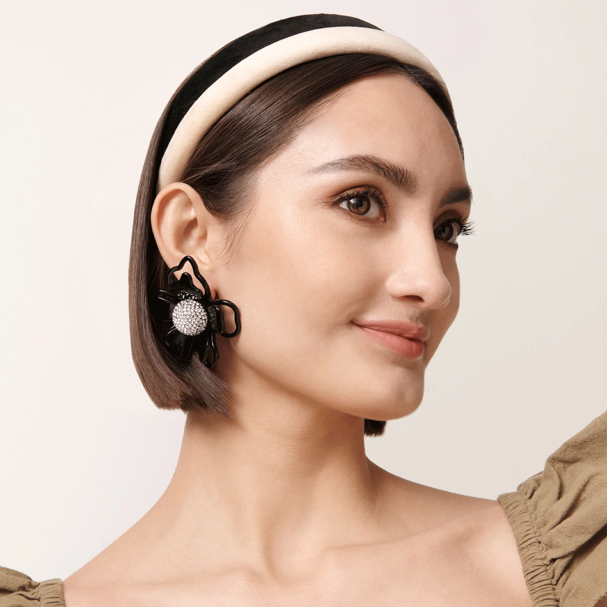 Latte Velvet Gigi Headband - Image 2