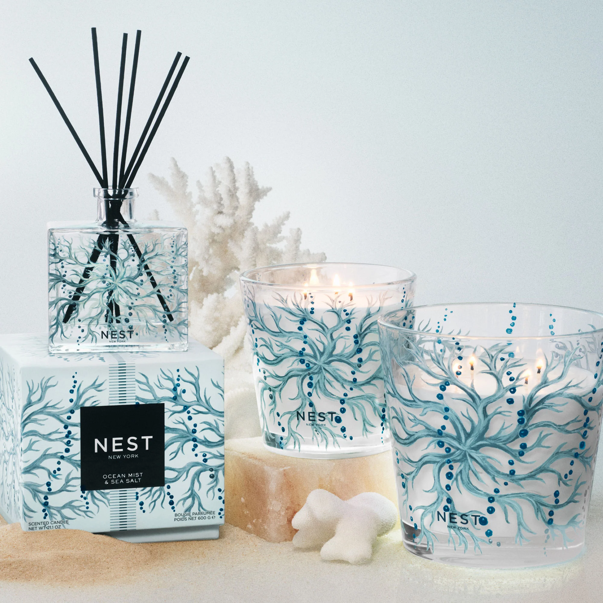 Ocean Mist & Sea Salt Decorative Reed Diffuser - Image 4