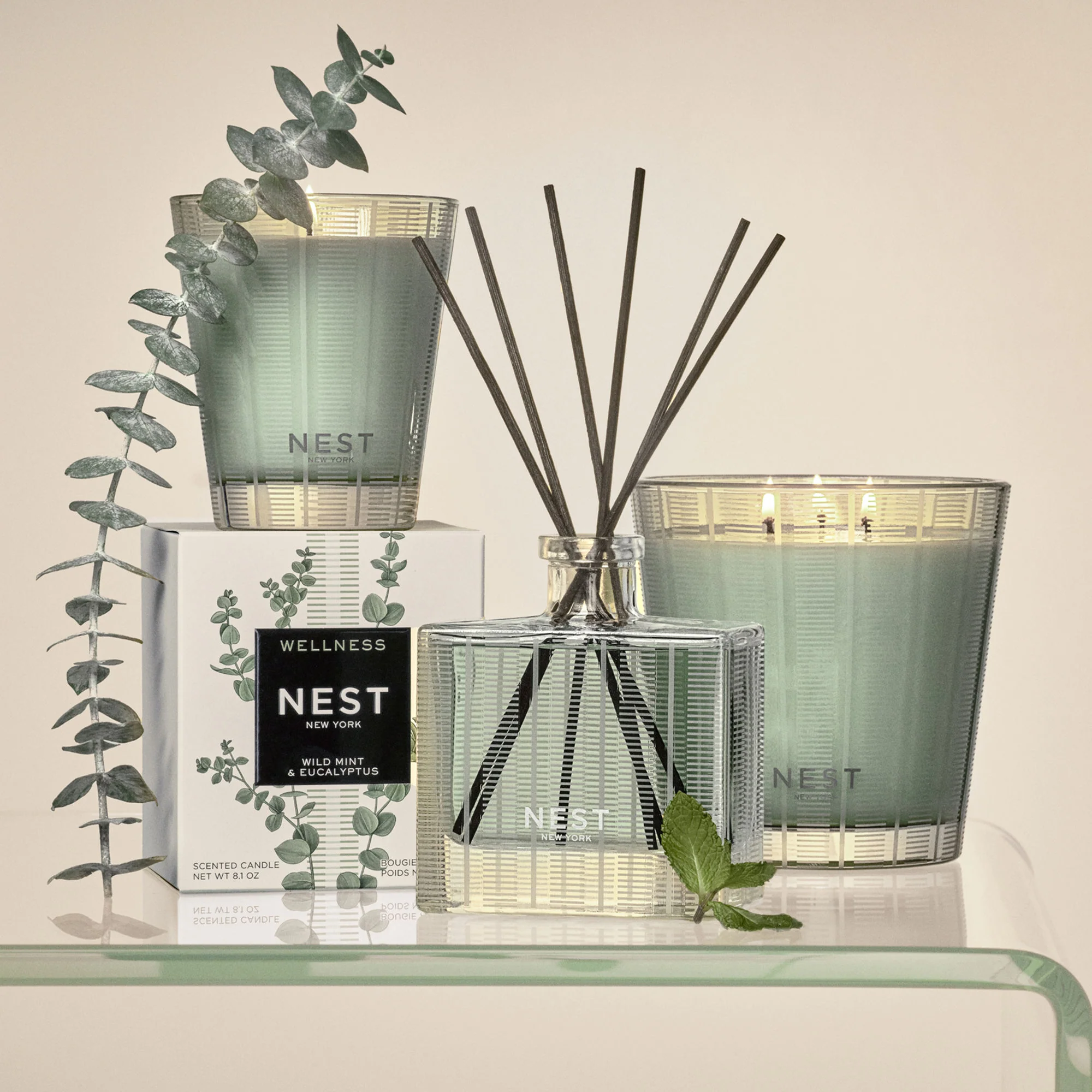 Wild Mint & Eucalyptus Candle - Image 3