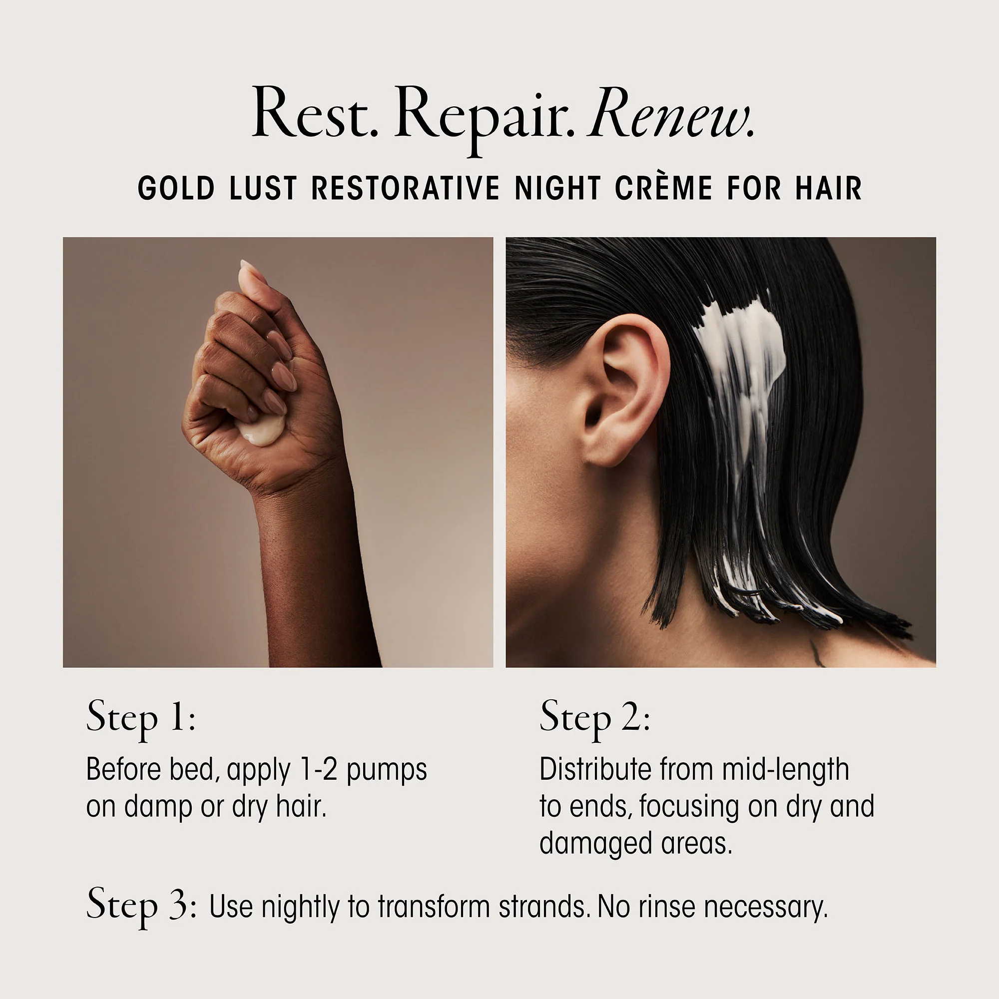 Gold Lust Restorative Night Crème for Hair - Image 12